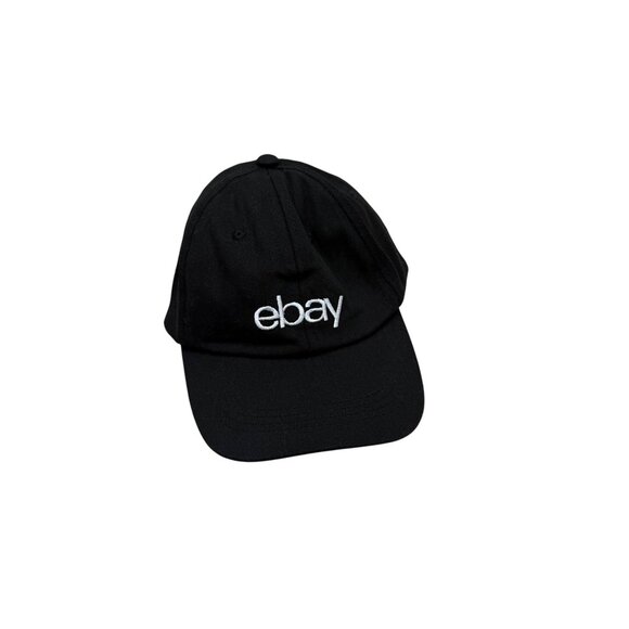 eBay Black Embroidered Adjustable Strapback Dad Baseball Hat Cap Adult OS - Picture 1 of 4